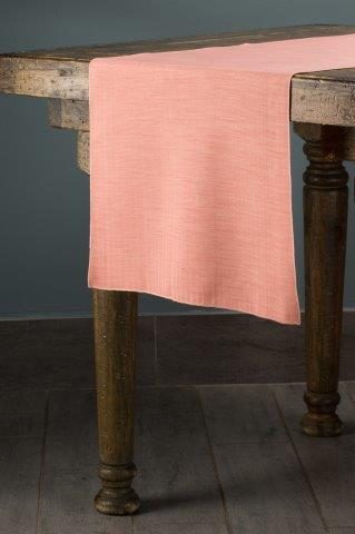 Shantung Coral table runner